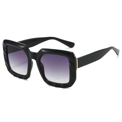 YAMEIZE Cuadradas Gafas de Sol Retro Oversized para Mujeres y Hombres Grande Gafas de sol de los Años 90 Marco Grueso Protección UV400 | Ya disponible en tu tienda friki favorita! En mundofriki.es!