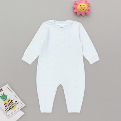Image of Kidbea Soft Cotton Unisex Baby Onesie Romper | Cute & Multiple Prints Full Sleeve Sleepsuit for Infant | Comfortable Trendy Bodysuit