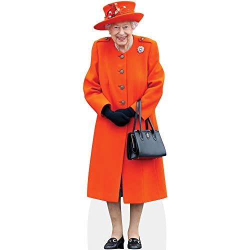 HRH The Queen (Orange Outfit) Mini Size Cutout
