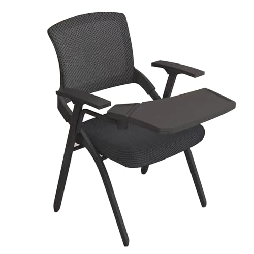 Silla plegable de alta calidad con tablero de escritura grande, silla ergonómica de malla para instituciones de entrenamiento, sillón portátil de 57 x 50 x 85 cm, ideal para uso en el aula y la