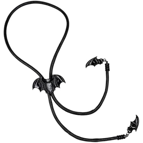 kreepsville 666 Gothic Black Bat Bolo Western Tie Cover