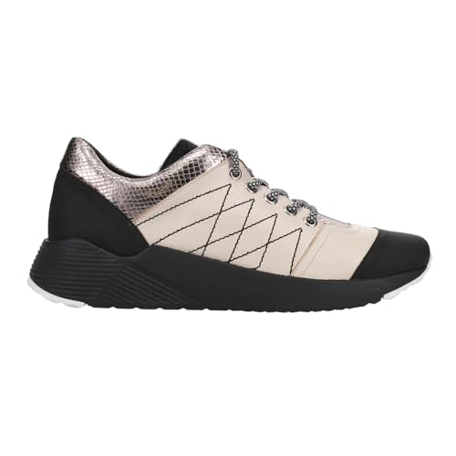 VANELi Womens Aberly Metallic Lace Up Sneakers Shoes Casual - Black, Off White