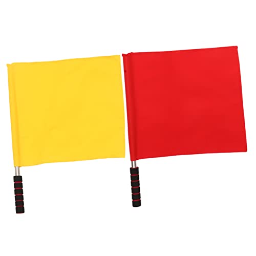 BIUDECO 2pcs Soccer Referee Kit Flags Sports Referee Event Flags for Football Training