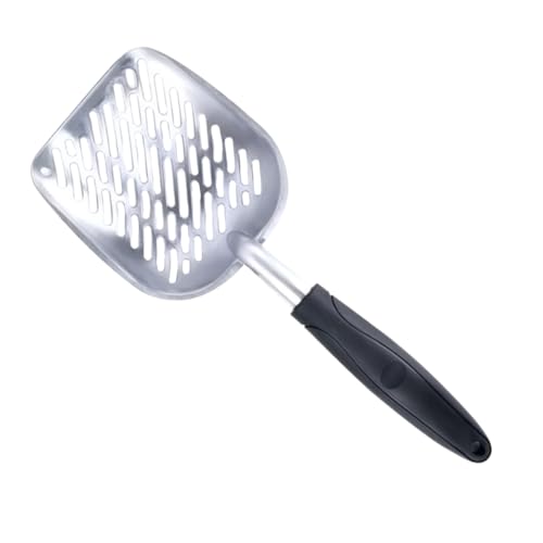 ノーブランド品 猫砂シャベル 猫のペット飼育スクープ 置き場 軽量のゴミ 猫フィーダー自動 格納式猫砂スクープ 猫コーン ペット用品 ペット用トイレ砂拾い ペット用アウトドアシャベル Black