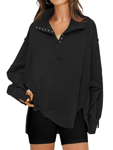Amazon.com: RUBZOOF Oversized Sweatshirt for Women Trendy Button