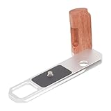 Hecho de aluminio y palisandros importados, este mango en forma de L combina durabilidad con la estética que no afecta la fuerza