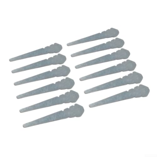Image of Brick Laying Line Pins, Masonry Positioning Stakes, | 12-Pack Metal Gauge Pins for Straight Wall Alignment Secure Grip Design for Solo Builders and Bricklayers