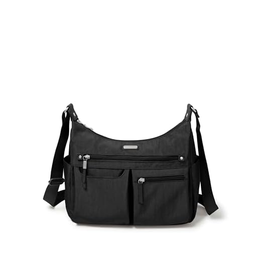 Baggallini womens New Classic Heritage With Rfid Phone Wristlet Anywhere Large Hobo, Black, One Size US