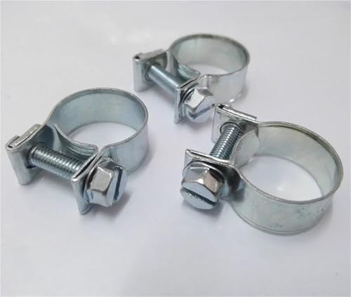 50pcs Hose Clips Pipe Clamps 6mm-20mm Hoop Clamp Automotive Pipes Clip Fixed Tool(12-14mm)