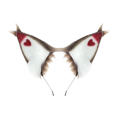 Serre-tête oreilles fausse fourrure Husk pour incarner votre personnage au bal masqué