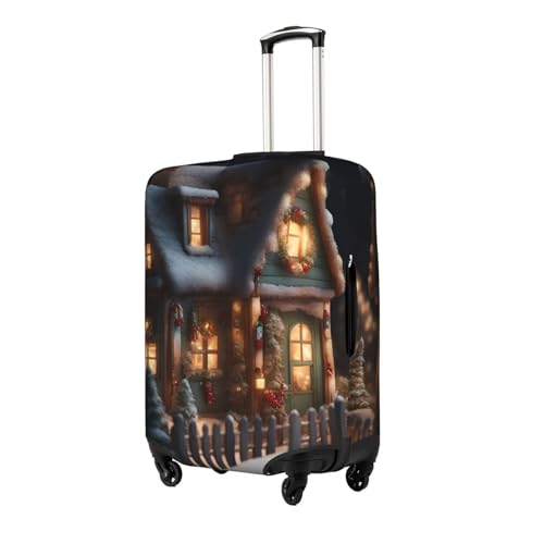Christmas Village House 4 Tsa Approved Luggage Cover For 18-32 Inch Suitcases Scratch-Resistant Stretch Luggage Cover2