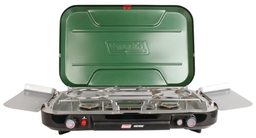 Coleman Classic 3-Burner Propane Camping Stove with InstaStart Ignition, Portable Cooktop with 3 Adjustable Burners & 28,000 BTUs of Power for Camping, Tailgating, Grilling, Hunting & More