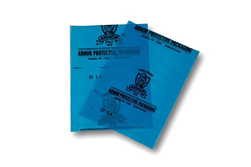 Armor Protective Packaging PVCIBAG4MB2436 VCI Poly Bag Prevents Rust, Corrosion on Ferrous and Non-Ferrous Metal, 4 Mil, 24