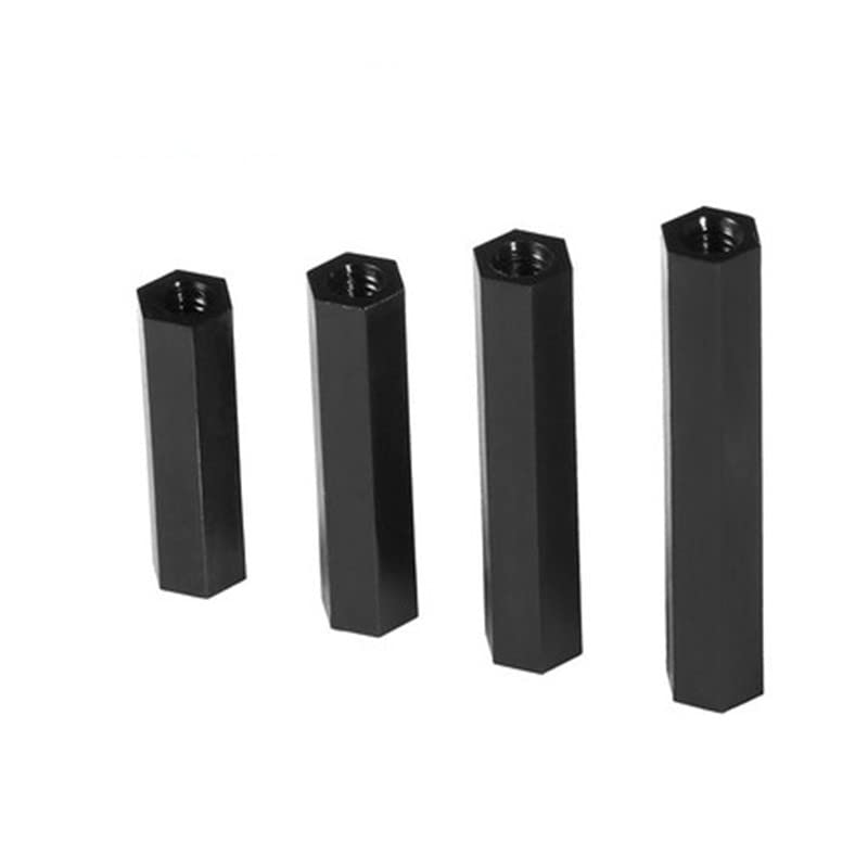 500/1000PCS M2.5 M3 M4 White Or Black Hex Nylon Standoff Spacer Column Flat Head Double Pass Nylon Plastic Spacing Screws(White,20MM_M4 500PCS)