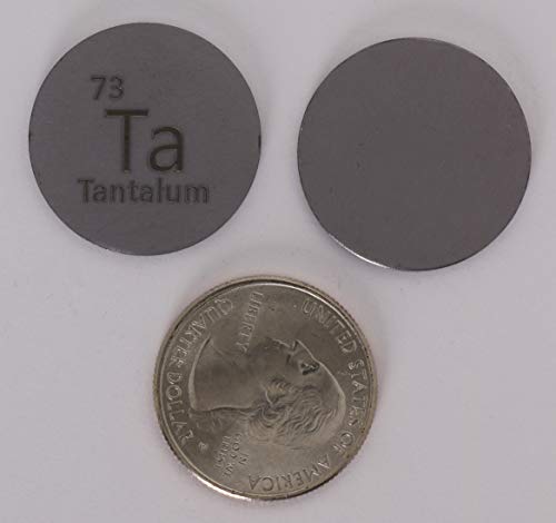 Image of Tantalum (Ta) 24.26mm Metal Disc for Collection or Experiments