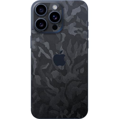 Razer Skin: iPhone 15 Pro Max - Full Wrap - Premium 3M Cast Vinyl - Scratch Resistant - Unique Designs & Finishes - Easy Application - Black Camo