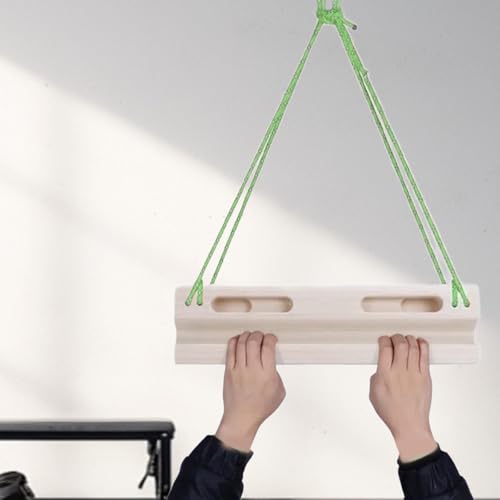 QSTDGVPW Climbing Hangboard Climbing Training Board Practical with Hanging Rope Pull up Fingerboard Practice Hand Grip Strengthener
