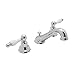 Rohl AC102L-APC-2 Cisal Widespread Lavatory Faucet Polished Chrome Lever