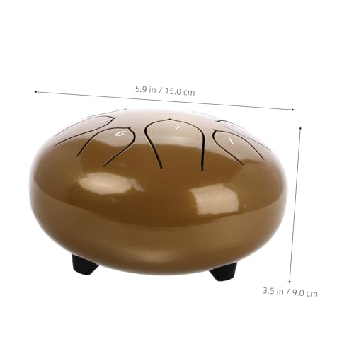 Tambor de lengua de acero 6 pulgadas 8 tonos acabado dorado miniatura 2