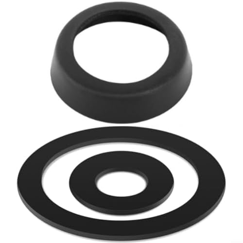 URPIZY 3 Stück Ledermanschetten Für Typ 90 Handpumpe Dichtung & Kolbenmanschette Lederdichtungssatz Ersatzteile Brunnenpumpe Schwengelpumpe Wasserpumpe Kolbenring O-Ring(Black)