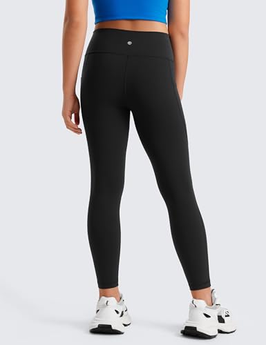 CRZ YOGA Girls Butterluxe Athletic Leggings with Pockets - High Waist Lounge Kids Teen Pants Yoga Active Dance Running Tights3