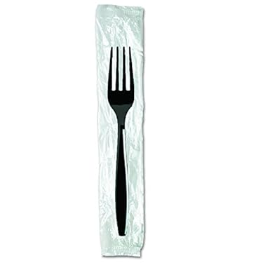 AMAZON - Dixie Individually Wrapped7.13″ Heavy-Weight Polystyrene Plastic Fork by GP PRO (Georgia-Pacific); Black; FH53C7; (Case of 1;000)