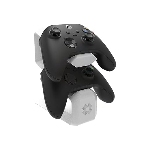 Suporte de Mesa Duplo Compatível com Controle Ps5 DualSense e Xbox One (Branco)