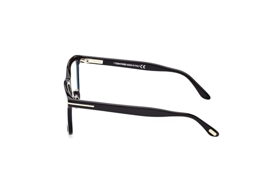 Image of Tom Ford Eyeglasses FT 5853 -D-B Asian fit 001 Shiny Black,t Logo /Blue Bloc
