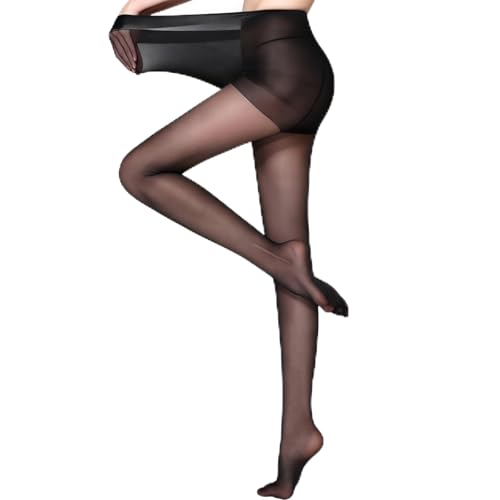 ACICSCK Womens 20D Sheer Tights Tummy Control Top Support Pantyhose High Waist Stockings with Reinforced Toes (UAE/KSA Alpha L XL Regular Regular)