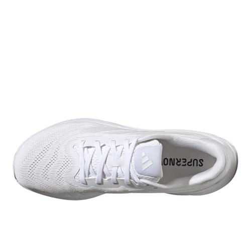 Image of Adidas, Mens, Supernova Rise 2 Running Shoes, White /Zero Metallic /Crystal White, 9.5, D - Medium