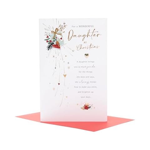 UK Greetings Christmas Card for Daughter Cover