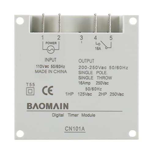 Baomain Cn101A Ac 110V Digital Lcd Power Programmable Timer Time Switch Relay 16A Amps #TOP1