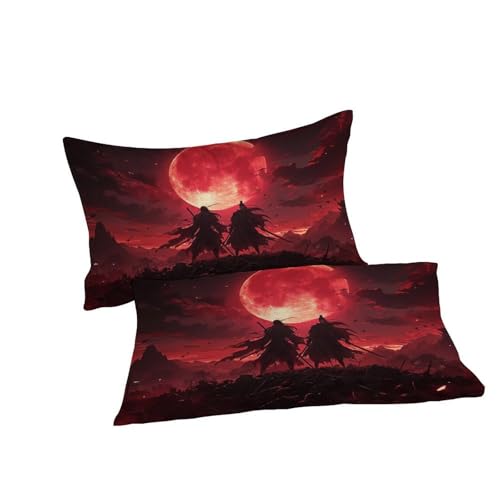 Parure de lit dragon rouge en microfibre pour lit simple