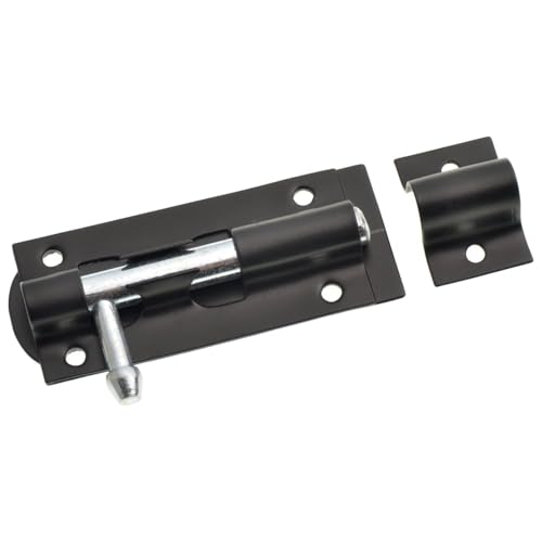 Merriway BH04258 75mm (3 inch) Black Japanned Heavy Duty Tower Bolt