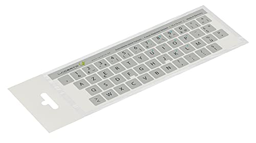 Lacerto® 14x14 mm - Autocollants français AZERTY - pour claviers PC et Ordinateur Portable - avec stratifié Mat résistant aux Rayures | French Keyboard Stickers | Couleur : argenté Lacerto® 14x14 mm - Autocollants français AZERTY - pour claviers PC et Ordinateur Portable - avec stratifié Mat résistant aux Rayures | French Keyboard Stickers | Couleur : argenté