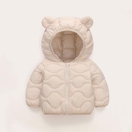 Toddler Boys Girls Hooded Puffer Jacket Infant Winter Warm Zip Up Cute Bear Ear Coats Outdoor Puffer Down Outerwear3