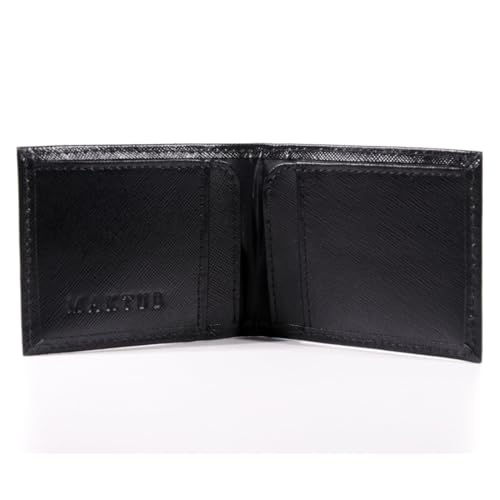 Carteira Slim de Couro Chile Preta - Maktub