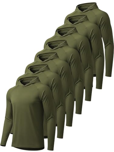 Image of Hoodies for Men UPF 50+ Sun Protection Fishing Shirts Long Sleeve Lightweight Rash Guard Shirt UV SPF Sweatshirt