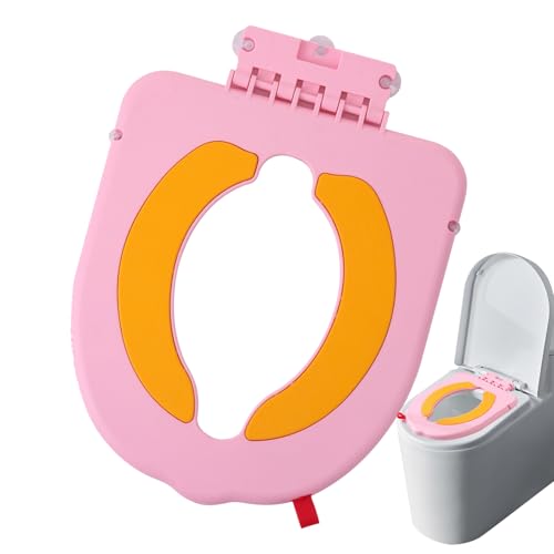Asiento de Entrenamiento para Bebés – PP Termoelastómero | Asiento de Inodoro Plegable y Portátil | Reductor de WC con Ventosas para Viajes Picnic y Viajes por Carretera