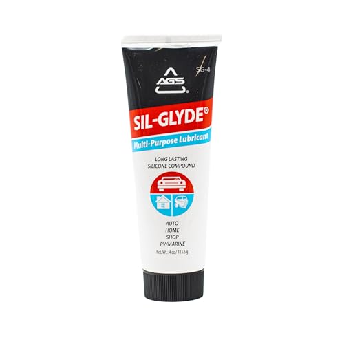 AGS Automotive Solutions SIL-Glyde 4oz Tube: Exceptional Multipurpose Lubricant - Ideal for All Surfaces, Ultimate Weatherproofing & Lubricating Compound - Ensures Smooth Operation