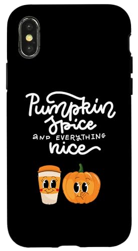 Carcasa para iPhone X/XS Spooky Season Pumpkin Spice y Everything Nice Autumn Love