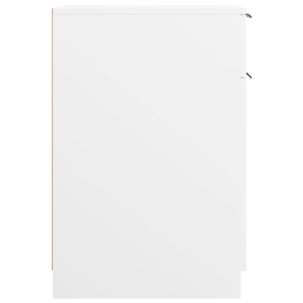 Armadietto da Scrivania 33,5x50x75 cm Legno Multistrato Bianco | Organizzatore salvaspazio per ufficio e studio, con cassetto e scomparti per tenere in ordine documenti e libri.