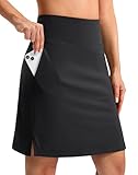 SANTINY 20' Skorts for Women 3 Pockets High Waist Long Athletic Tennis Skirt...