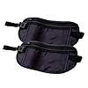 Kit 2 Pochete Doleira, Porta Dinheiro Notas Viagem Internacional Anti Roubo Invisível Segura Imperméavel Para Celular Cartão Chaves Cor Preto
