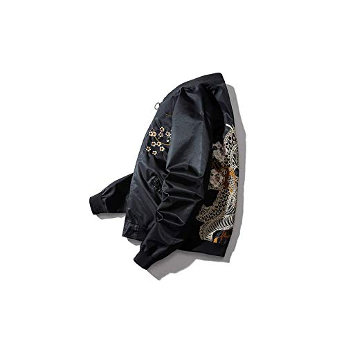 Tiger Pattern Embroidery Unisex Baseball Bomber Jacket Coat Tops Blouse Outerwear4