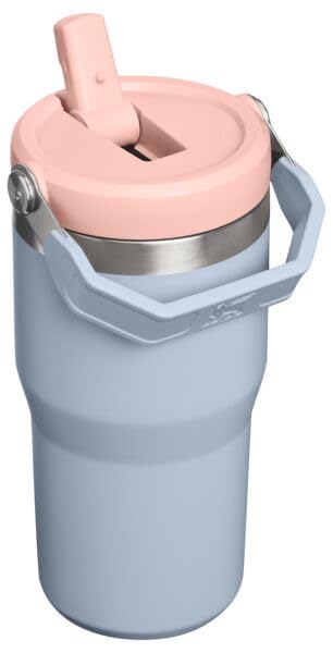 Image of STANLEY IceFlow 2.0 Flip Straw Tumbler with Handle 20 oz | Twist On Lid and Flip Up Straw | Leak Resistant Water Bottle | Insulated Stainless Steel | BPA-Free | Blue Dream
