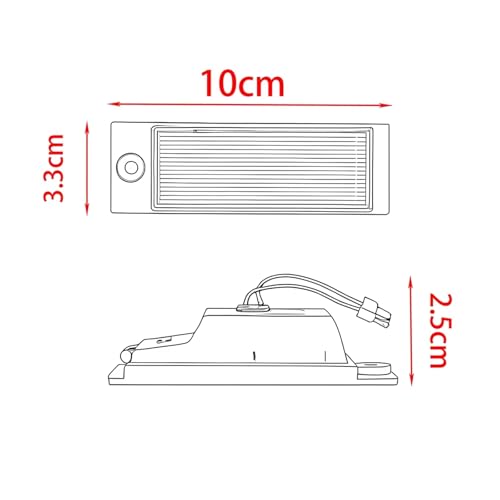 Luces de matrícula LED para Hyundai Tucson e IX35 2015-2018 pack de 2 lámparas traseras 5