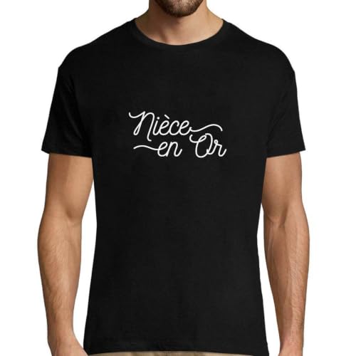 T-Shirt Homme Niece en Or en coton bio imprime en France pour anniversaire