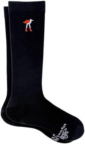 Athletic Compression Socks, Knee High Support, 15-20mmHG, Ultra-Light Solid, Black, L/XL