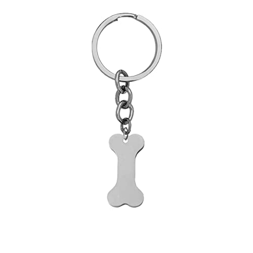 Image of M Men Style Personalised Dog Paw Print Silver Stainless Steel Keychain For Men And Women LCK061
